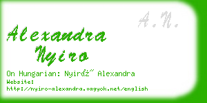 alexandra nyiro business card